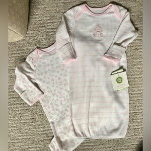 Little Me Soft Pink & White Sleep Gowns